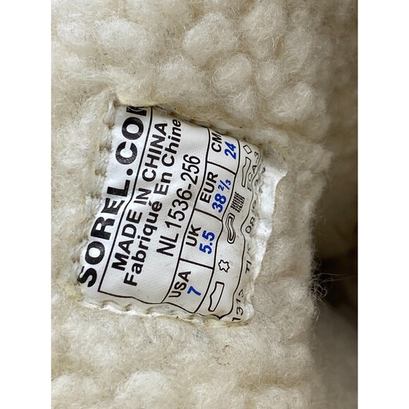 Sorel Shila Women's Size 7 Brown Suede Leather Fur Waterproof Boots, NL1536-256 - Picture 11 of 13